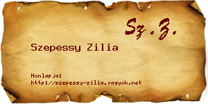 Szepessy Zilia névjegykártya